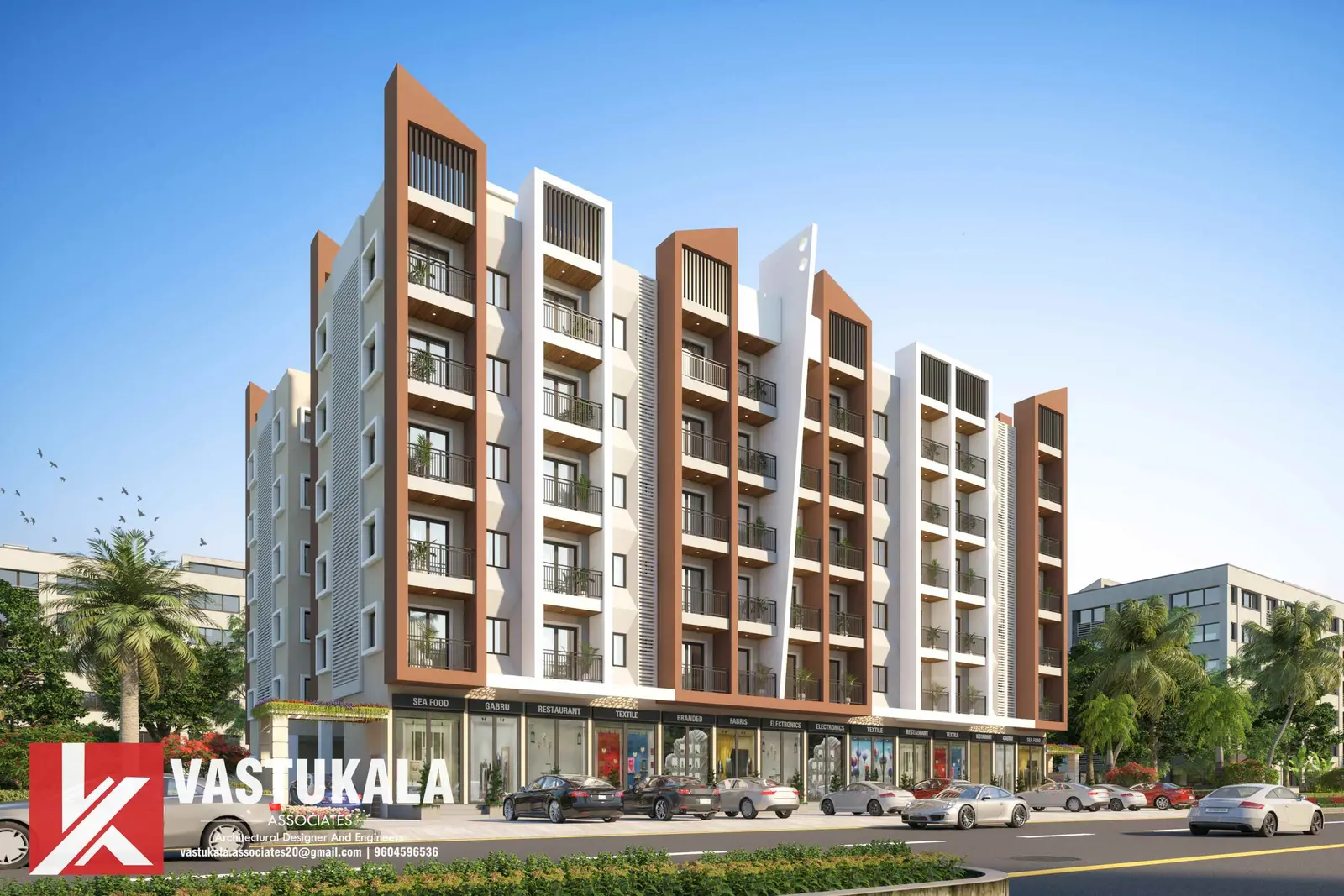 Design visualization of an apartment building at Ghansoli, Navi Mumbai
